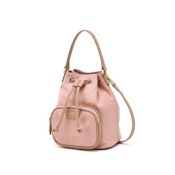 [25SS] [定番商品] ピンクのロゴ装飾 レザー トートバッグ WCBA5E645P1