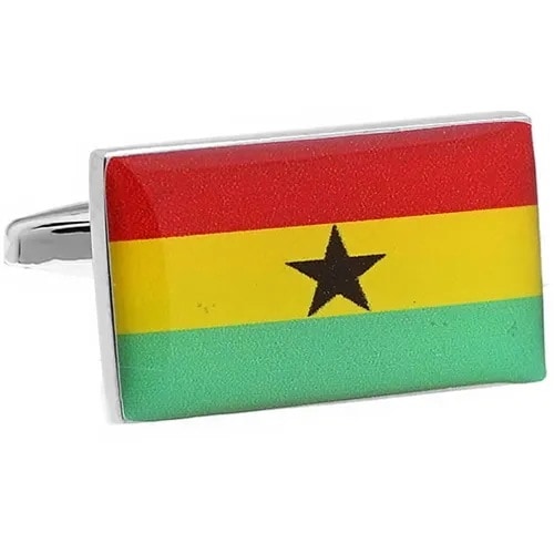 カフスボタン ガーナ 国旗 カフス カフリンクス