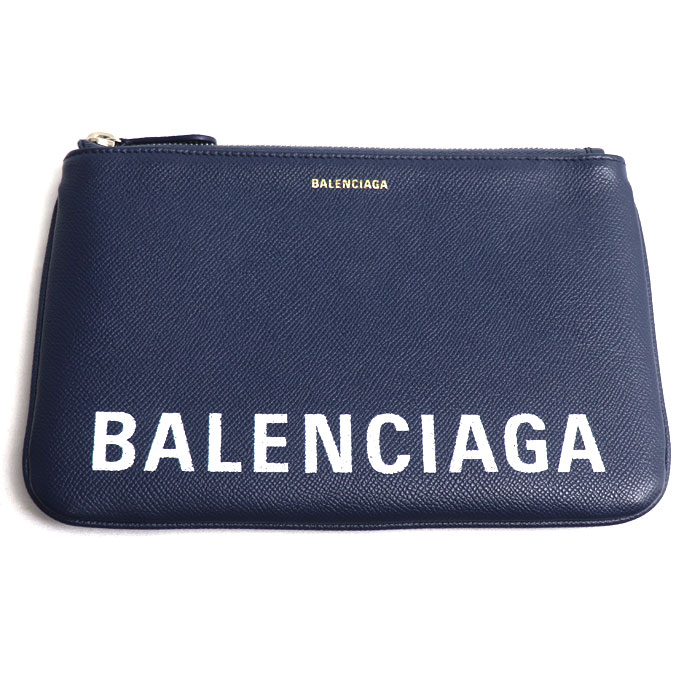 BALENCIAGA バレンシアガ ヴィル クラッチバッグ ネイビー 545773 ユニセックス 中古 美品