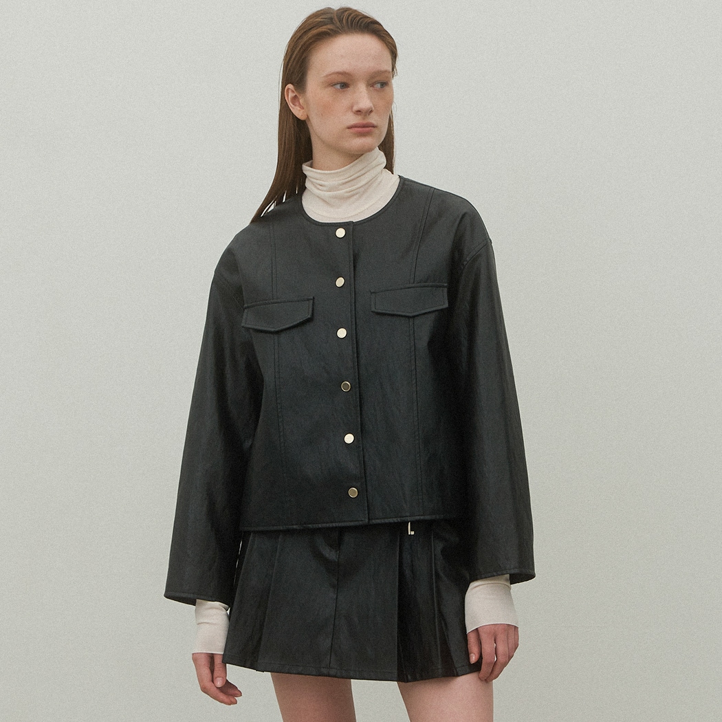 [NAIN] (JK-2978)BENNY SET-UP LEATHER JACKET