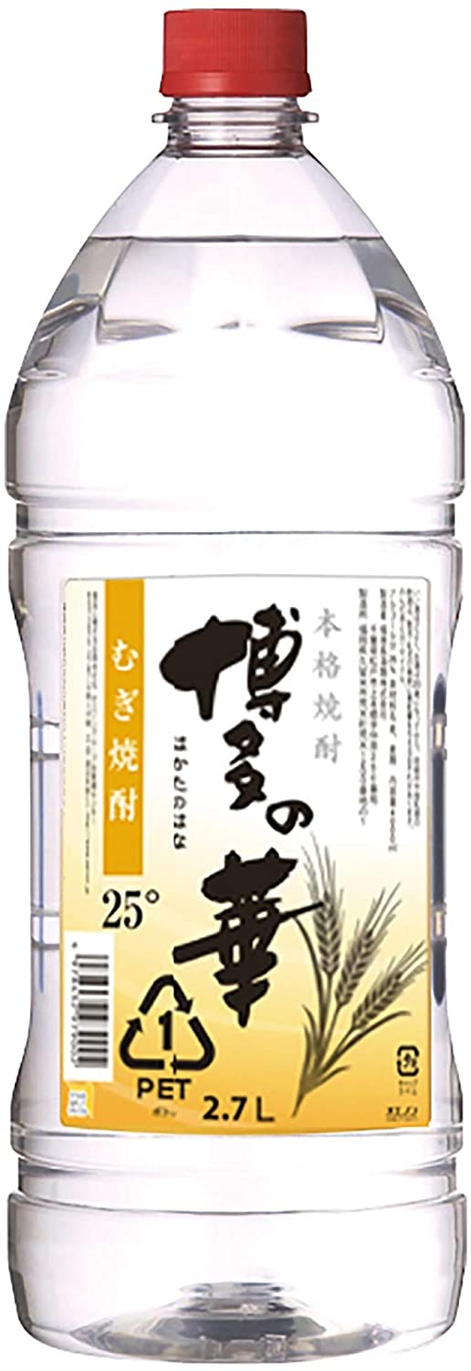 【送料無料】福徳長酒類 博多の華 麦 25度 ペット 2700ml 2.7L1ケース／6本