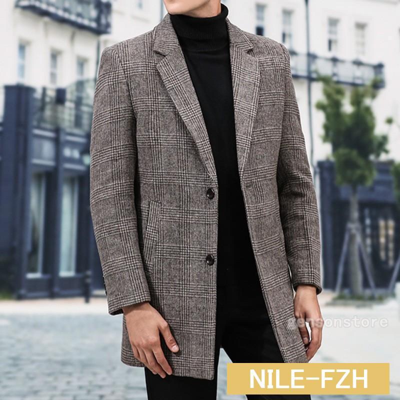 ロングコート メンズ コート アウター チェスターコート メルトン ウールコート ロング丈 無地 グレンチェック ファッション 秋冬 中綿 ビジネスコート