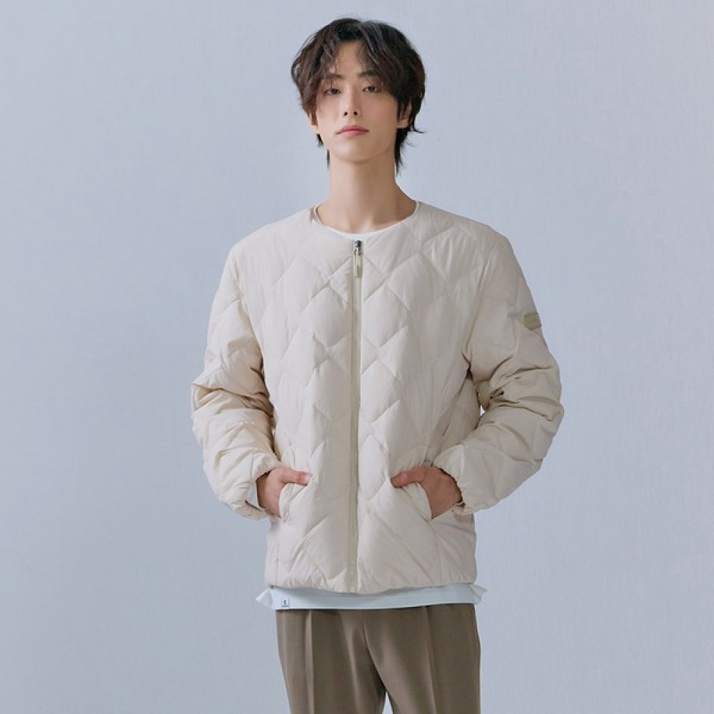 (チェースカルト) メンズ Uネック軽量ダウンジャンパー-CFZK4701C05