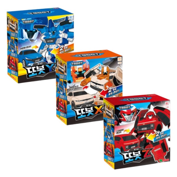 T トボット ミニ X+Y+Z 3種セット 変身ロボット 合体