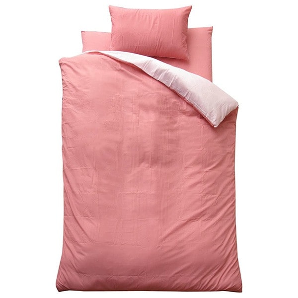 1380000001653 布団カバー 3点セット 無地 リバーシブル リバSカバー3点IT ピンク/ライトピンク シングル メーカー直送