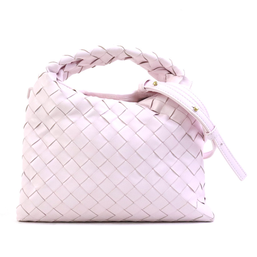ボッテガヴェネタ BOTTEGAVENETA ハンドバッグ ショルダーバッグ イントレチャート ミニ ホップ レザー ライトピンク レディース e61564k