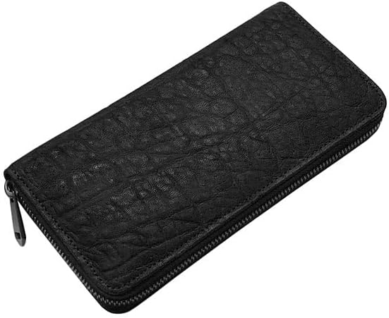 【新規OPEN】【期間限定】ZOO！本エレファント革！イタリアンレザー！日本製！男女兼用！ラウンドロングウォレット　ZLW-101　ブラック