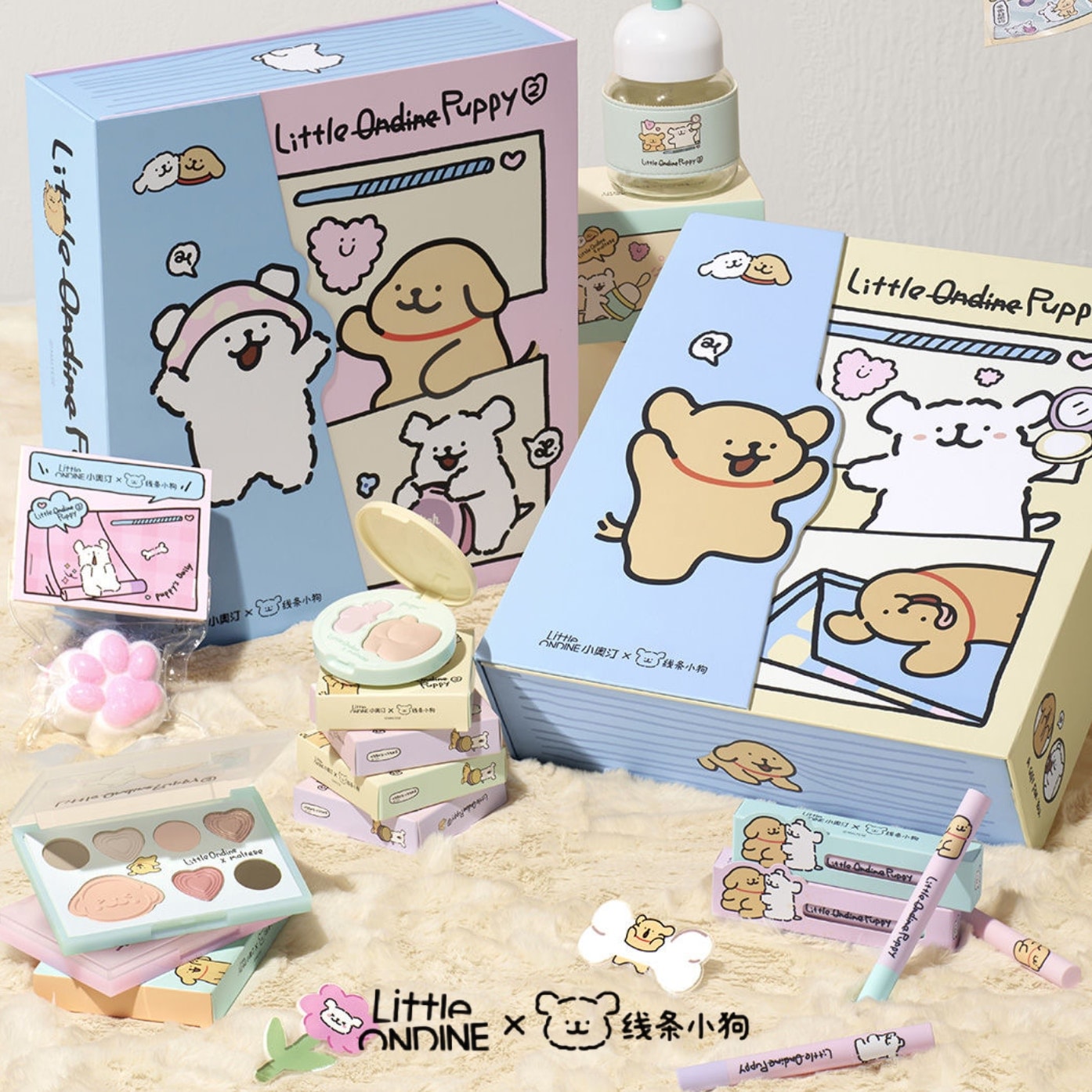 【公式正規品 急速出荷】小犬のお土産セット コスメセット 超かわいい プレゼント 7色アイシャドウ 総合盤 コスメ化粧品 プレゼント 記念日プレゼント 誕生日プレゼント ギフトボックス 中国コスメ