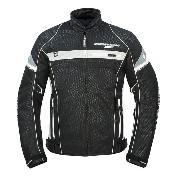 R&R フルメッシュジャケットFP スラッシュBK/WH-LL RR7346SS-BKWH4