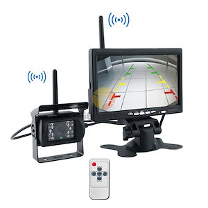 トラック対応 7インチモニター＋バックカメラ＋20Mケーブル 12V/24V オンダッシュモニター 車載モニター 24V車 トラック バス 大型車対応 CCDレンズ 24V対応 トラック バス 重機 バックカメラシステム モニター