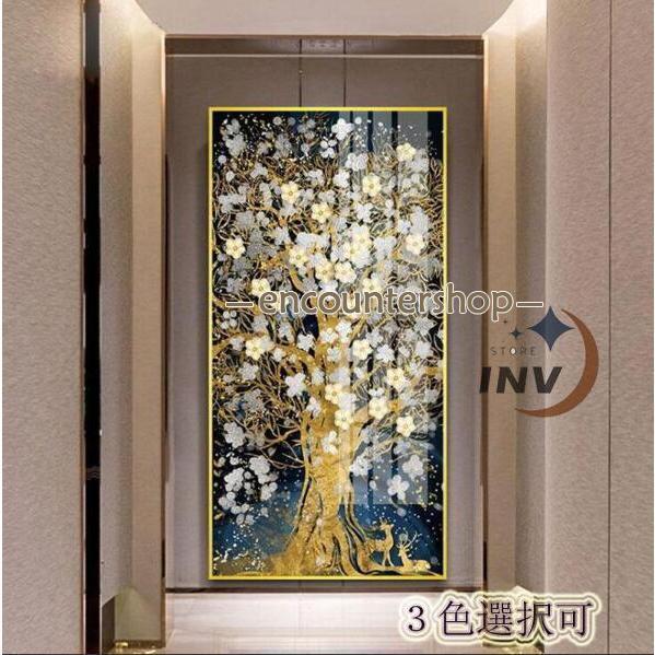 絵画 油絵 壁掛け 40x80cm 木 寝室 玄関飾り 木の絵画 北欧 飾り アート 額つき インテリア 美術品 寝室 玄関飾り 撥水 縁起物 北欧風