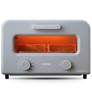 アイリスオーヤマ オーブントースター 4枚焼き スチーム 温度調節 タイマー 遠赤外線 カーボンヒーター SOT