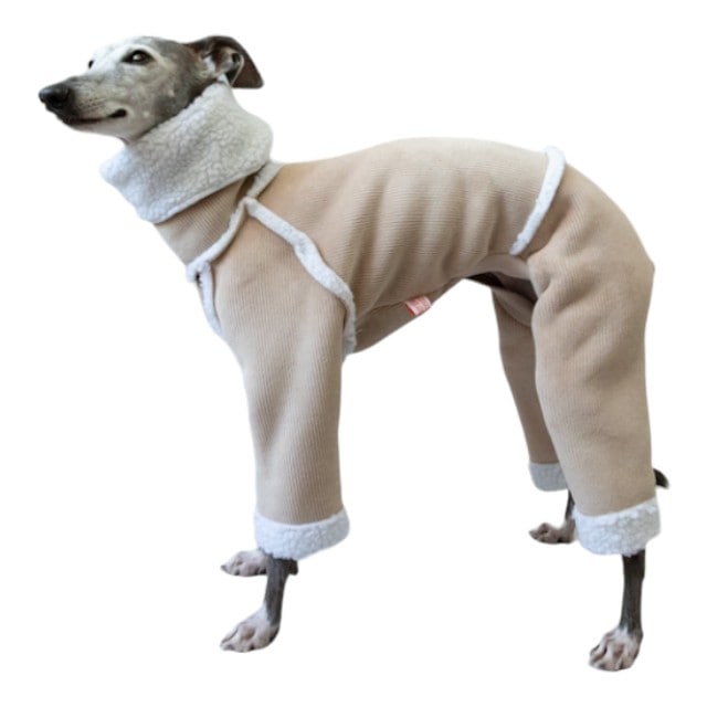 ベドリントンテリア服 2XL ムートン ロンパース 無地 コート 小型犬 中型犬 大型犬 秋 冬 犬服 ペット服 イタグレ服 ウィペット服