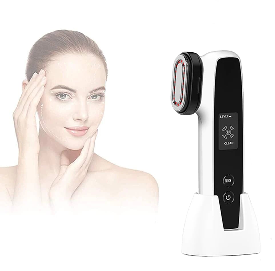 射頻美顔器 目元ケア 温熱振動 イオン導入 浸透 毛穴ケア 美肌 小顔 保湿 フェイスケア