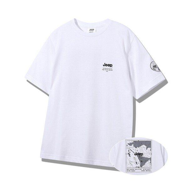 地球の刺繍プリントTシャツ（JQ3TSU106WH）HFPS_SC