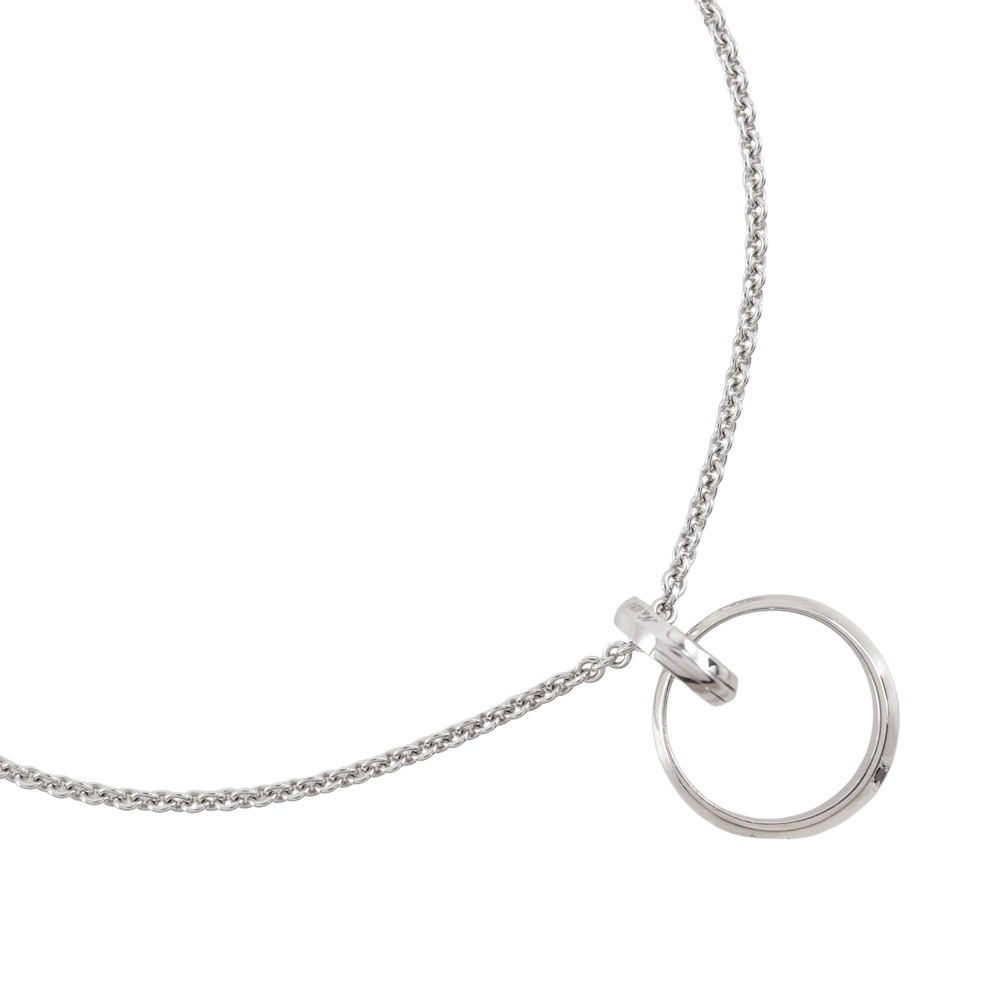 リングペンダント BYイ・ビョンホン LBHシリーズ ネックレス シルバー925 ブラックダイヤモンド 0.02 約9.6g レディース 中古品