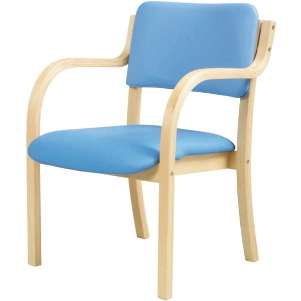 DC-530P(BL) ダイニングチェア(肘付) ブルー メーカー直送