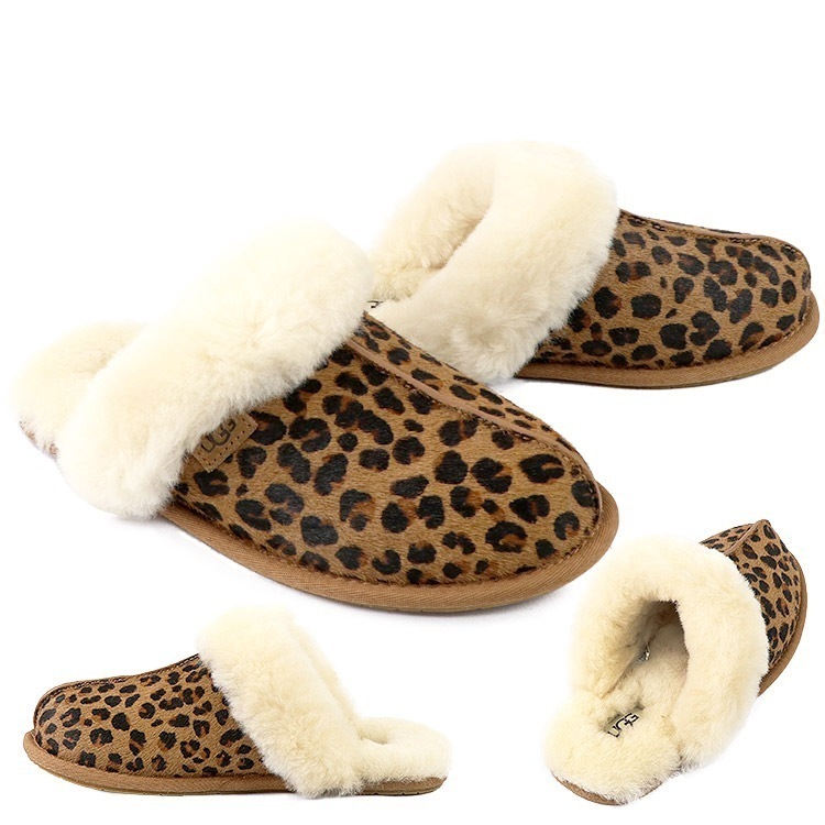 シューズ スリッパ SCUFFETTE II LEOPARD シープスキン 正規品 レディース