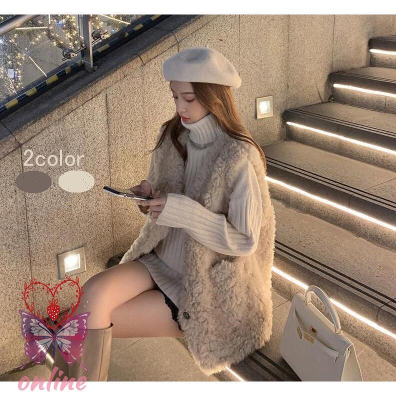 【1-3日出荷】フェイクファーコートレディースショート丈コート厚手暖かい女性用秋冬ベスト防寒カジュアル20代30代40代防寒着おしゃれ大きいサイズ
