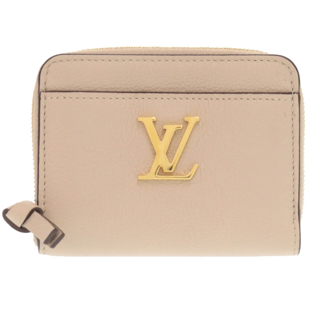 新品同様 ジッピーコインパース ロックミー M80100 二つ折り財布 レザー/レザー グレージュ LV 0259【中古】 レディース