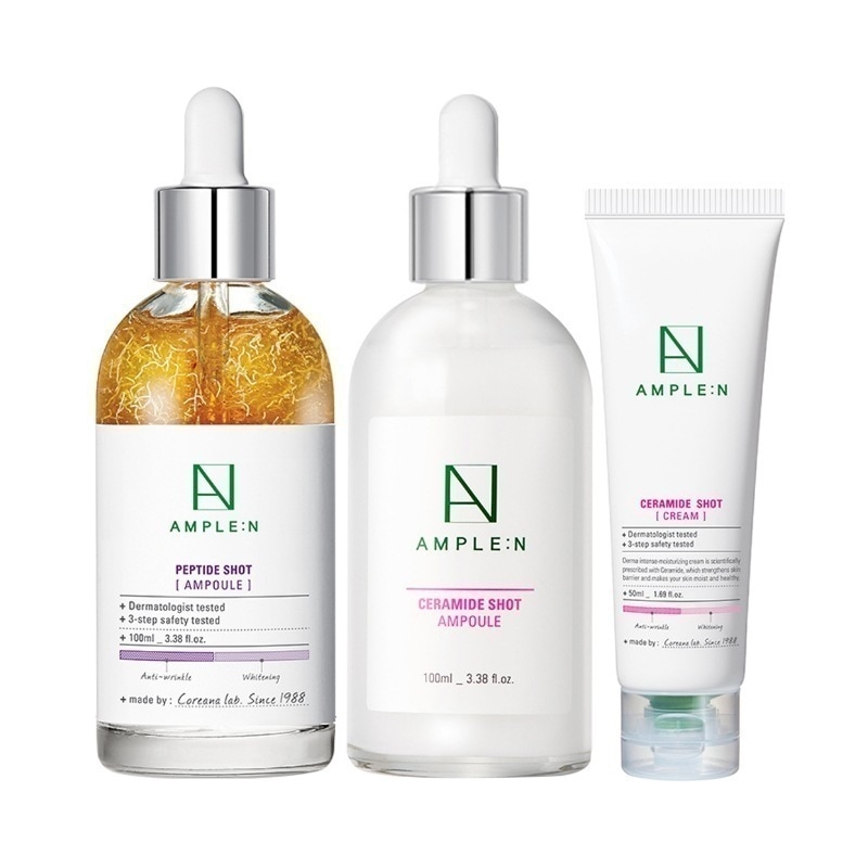 セラミドショットアンプル 100mL+ペプチドショットアンプル 100mL+セラミドショットクリーム 50mL