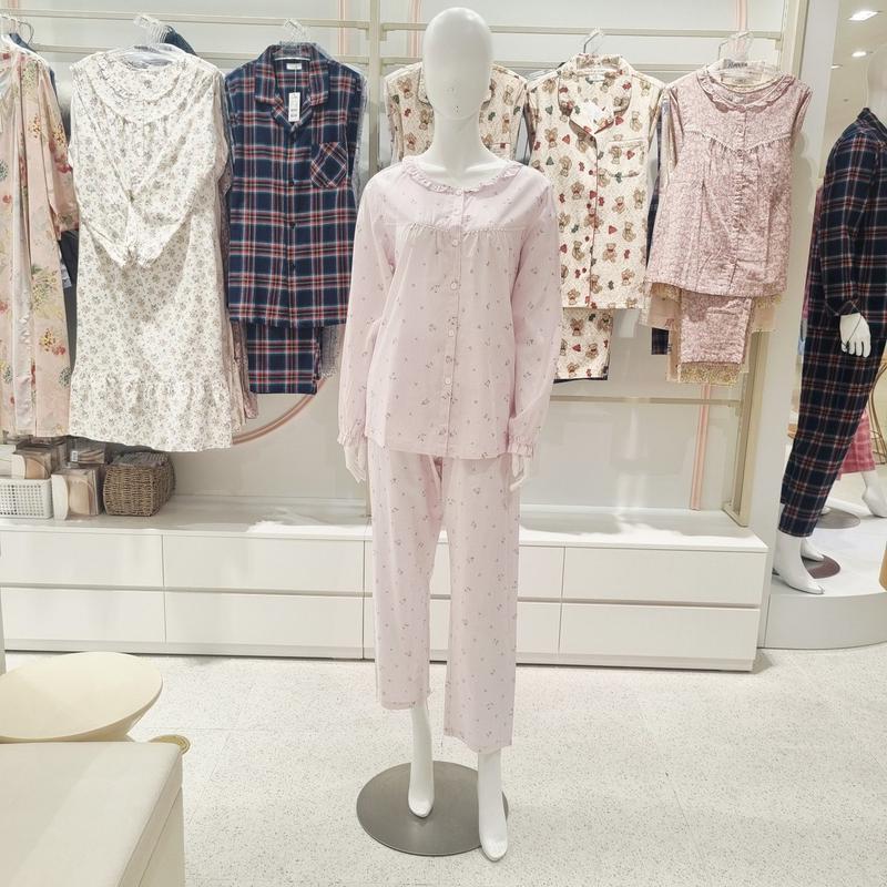 MOCストライプフラワー柄 女性パジャマ WP8890R_s