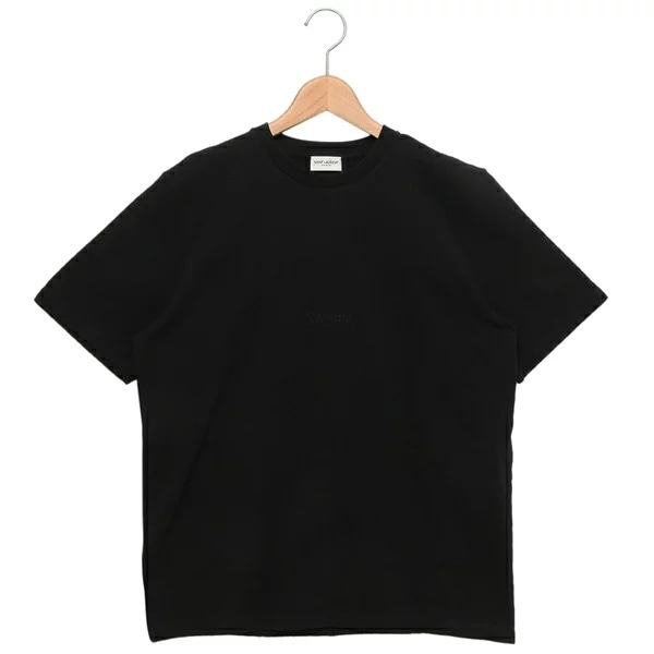 Tシャツ カットソー ブラック レディース SAINT LAURENT PARIS 747125 YB2XE 1000