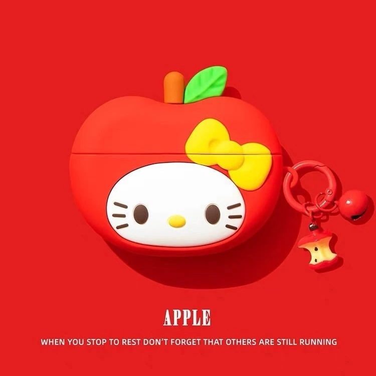 【200点セット】【送料無料】赤いアップルKT猫airpods 4世代対応アップルブルートゥースイヤホンカバーpro 1234世代保護ケース