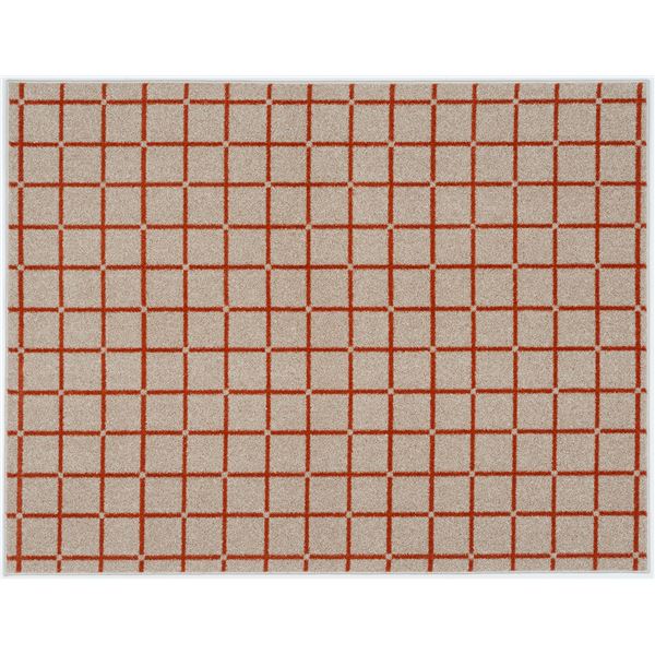 スミノエ 洗える ラグ オセロ 約幅185x長さ240cm オレンジ 日本製