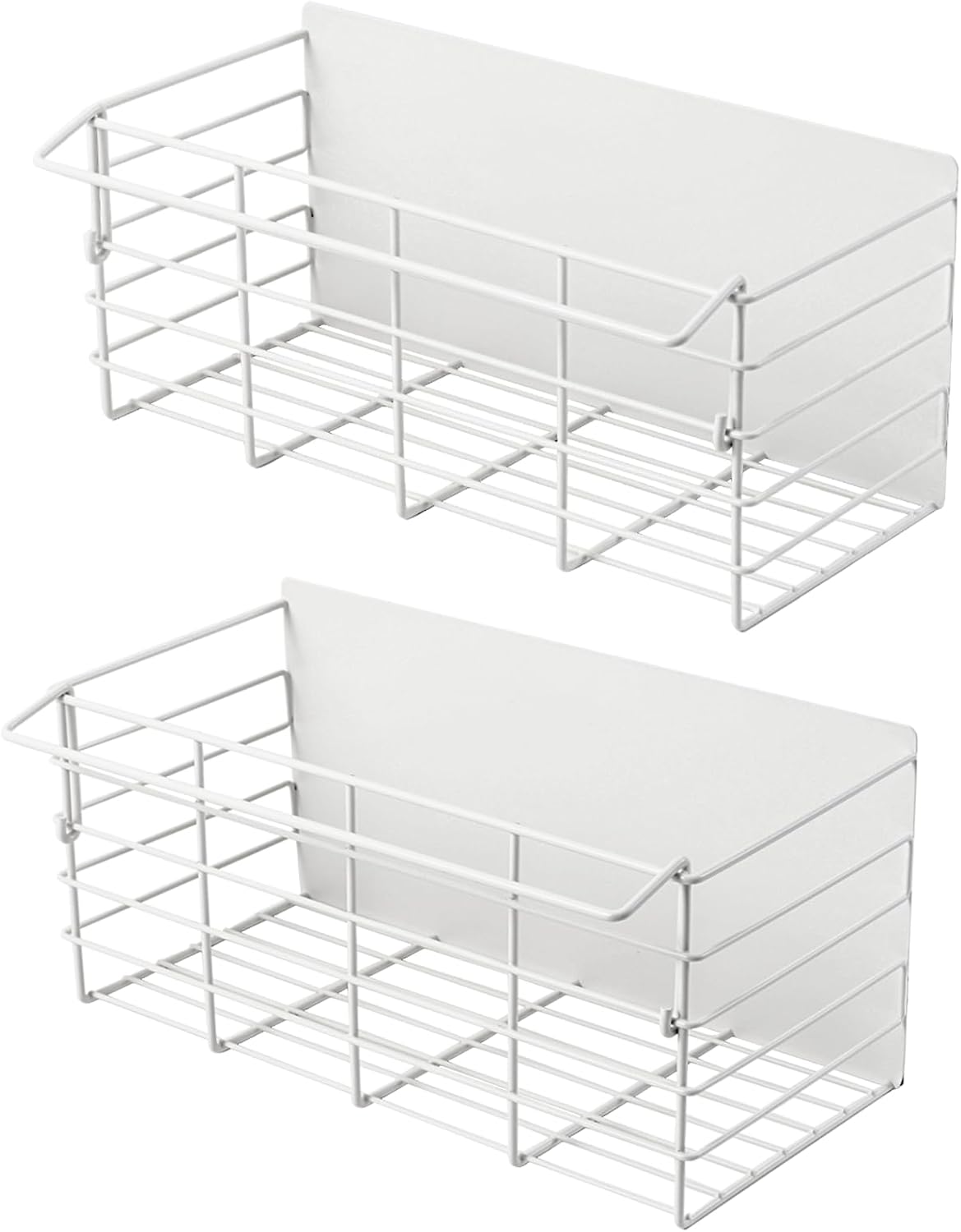 浴室用ラック マグネット お風呂 ラック 2個セット 浴室 洗面所 キッチン 収納棚(ホワイト, 31cm&32cm)