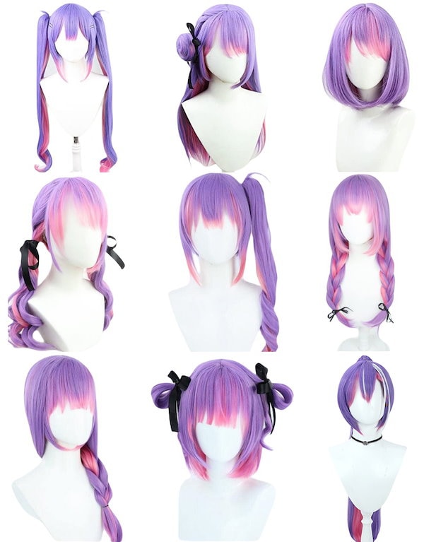 Qoo10] コスプレウィッグ 常闇トワ パープル ピ