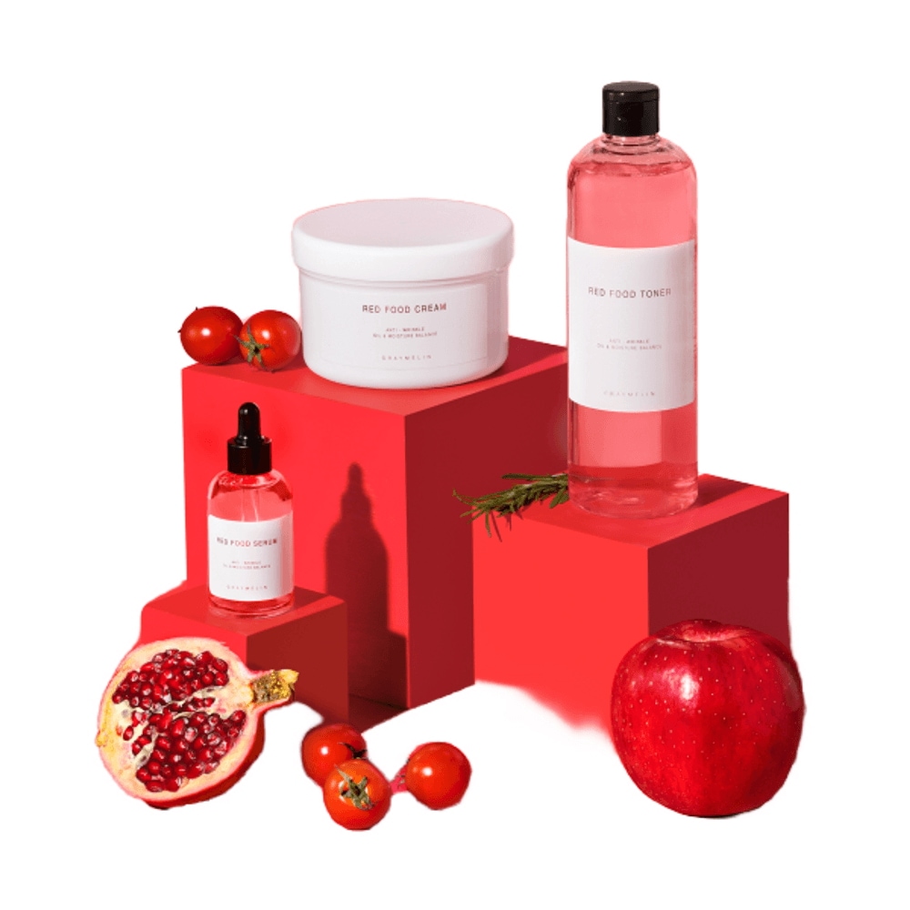 [SET][シワ改善機能性] レッドフード 毛穴 弾力 スキンケア 3種セット (トナー 500ml+セラム 50ml+クリーム 500g)