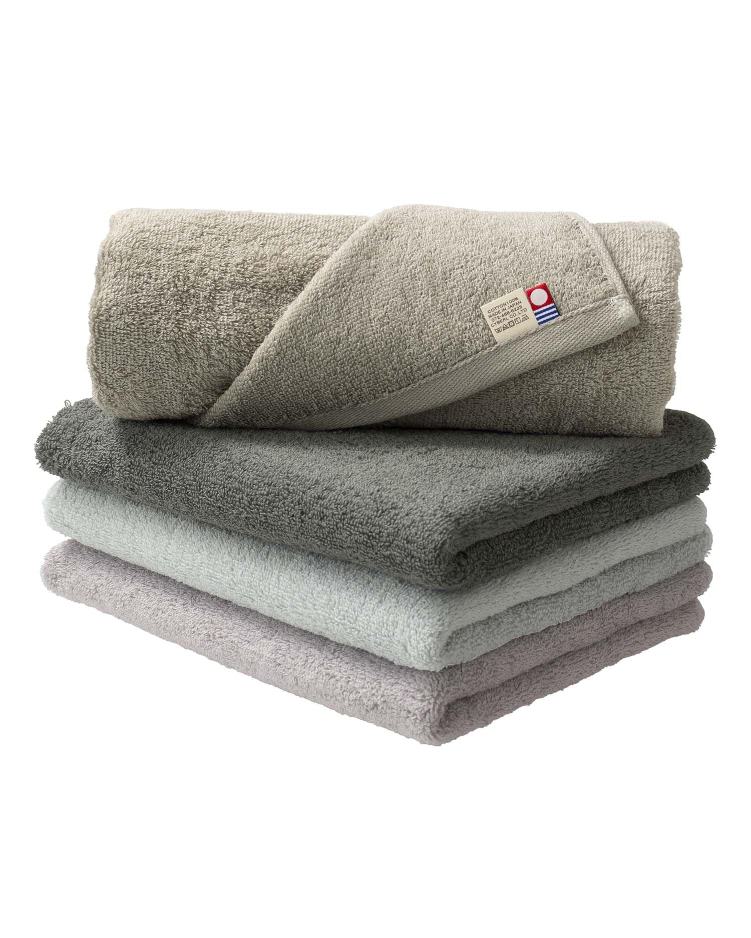 [ aso ] ミニバスタオル 今治タオル 4枚セット 中厚 40×100cm 綿100% 日本製 moffin モフィン 4枚セット 柄なしアソート cy-mf319-mb4-a-as