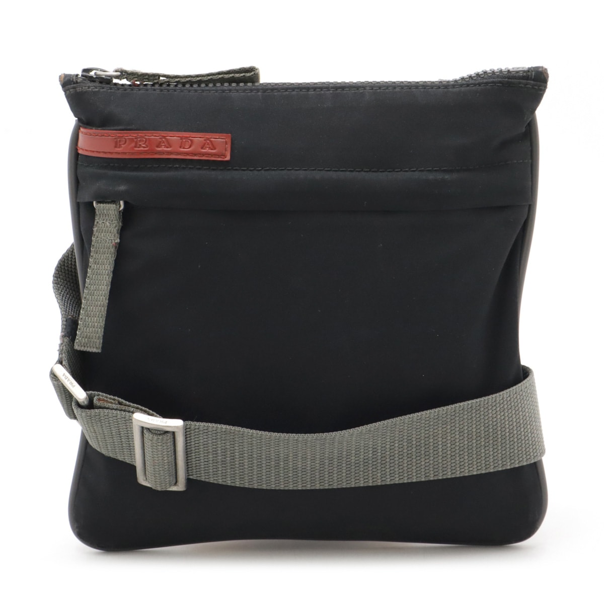 プラダスポーツ スポーツライン ショルダーバッグ ポシェット 斜め掛け ナイロン NERO 黒 ブラック グレー 4VA33