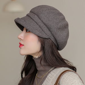 帽子 韓国ファッション レディース 大きいサイズ キャスケット ウールウォーム防寒