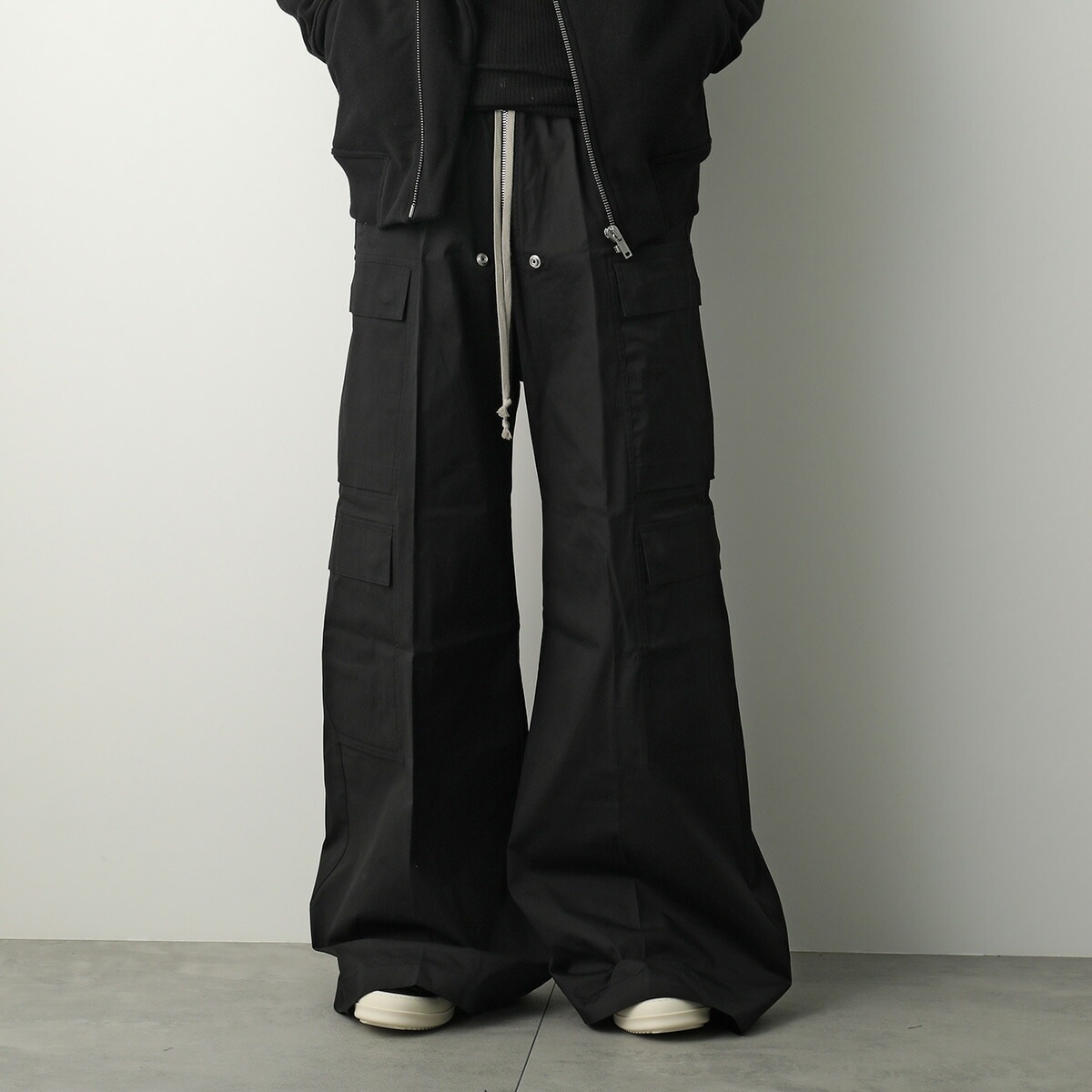 Rick Owens リックオウエンス カーゴパンツ CARGOBELAS カーゴベラ RU02E1339 TE メンズ ストレッチコットン ワイド バギー 09/BLACK