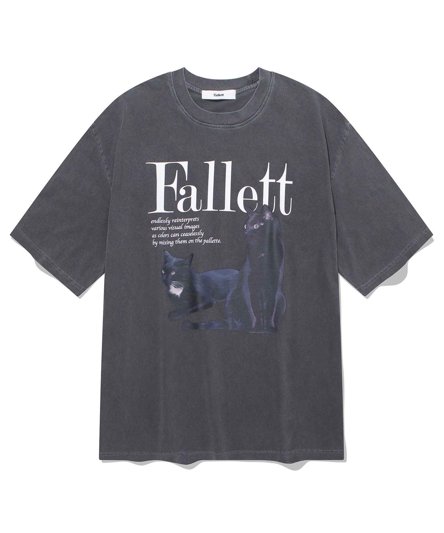 ファレット (返品無料) デュースネロショートスリーブ T シャツピグメントチャコール