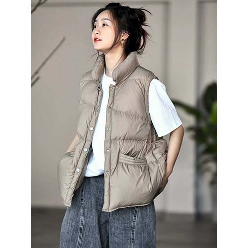 黒 袖なし 上着 レディースファッション 暖かい インナーダウンベスト カーキ 冬服 無地 防寒対策 通勤 フード付き 秋冬 ダウンベスト ベージュ 着やせ レディース ベスト ジャケット 大きいサ