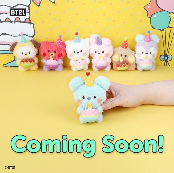 【公式】 BT21 minini HAPPY TIME ぬいぐるみ　キーリング BT21 minini plush keyring happy Time