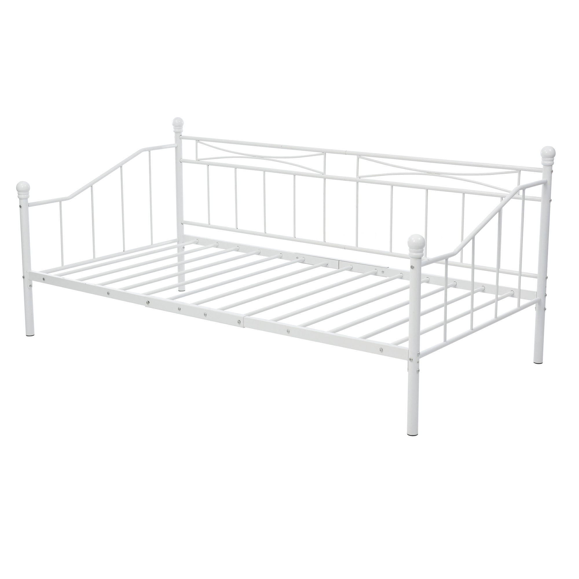 【新作】【ホワイト】シングルベッド パイプベッド ベッド シングル ベッドフレーム 一人暮らし 収納 1人用 おしゃれ 北欧風 子供部屋 大人用 スチール 耐震