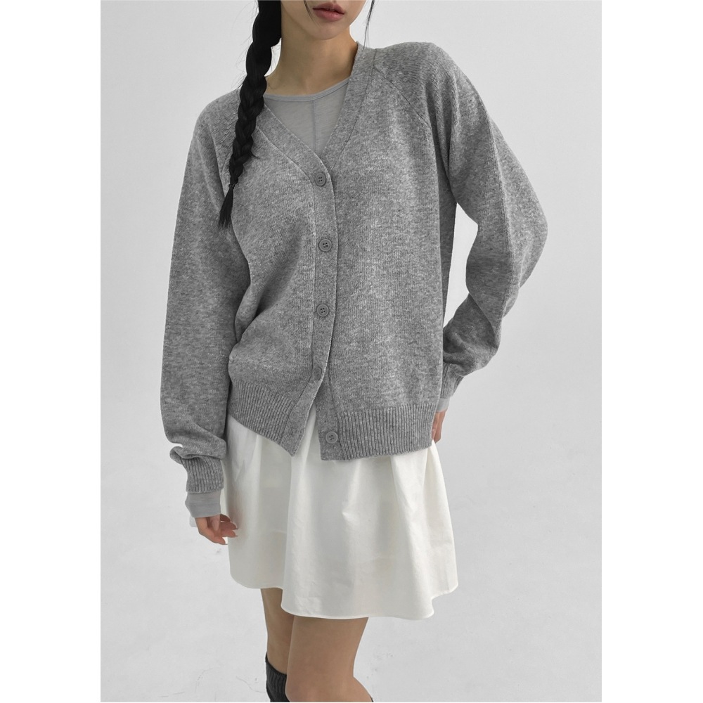 ブラックアップ [ニュースプリング] [製] Vネックニットカーディガン