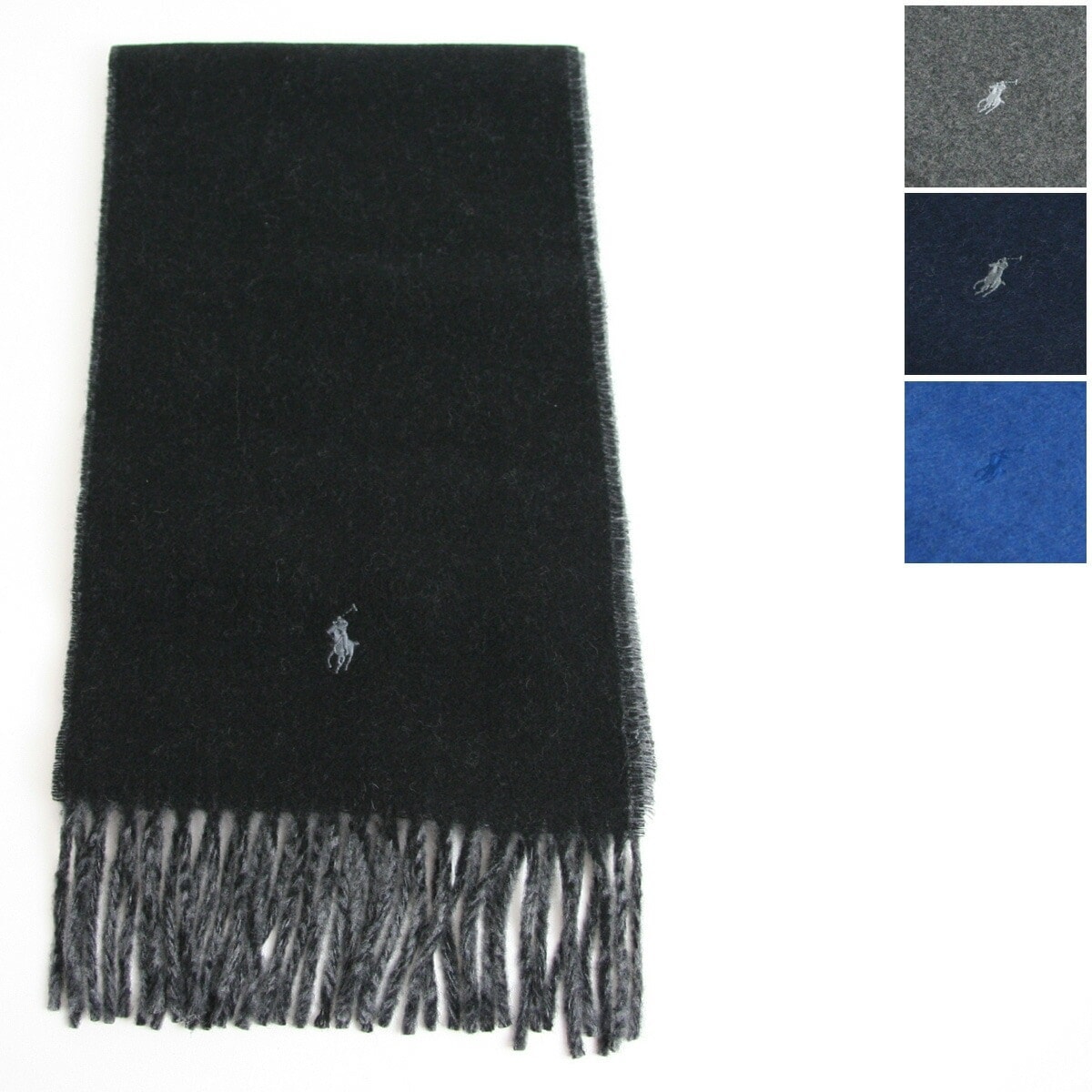 POLO ラルフ マフラー メンズ レディース ユニセックス ワンポイント ウール リバーシブル 全4色 PC0455