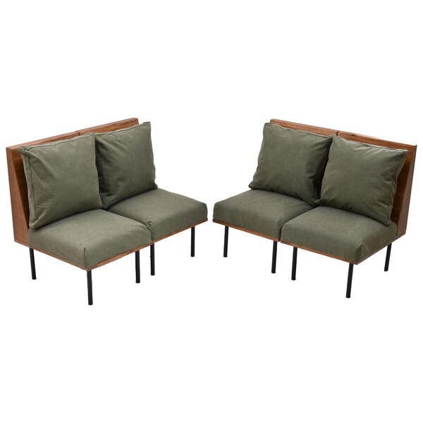 B.Bファニシング IFSE0323CAGRN キャンバスグリーン infinite 四人掛けソファー(300×4+303×4+307×4) メーカー直送