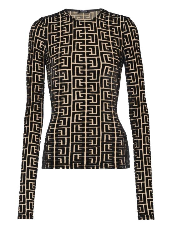 BALMAIN Women Blouses GF1AR964JL43 EAD Black