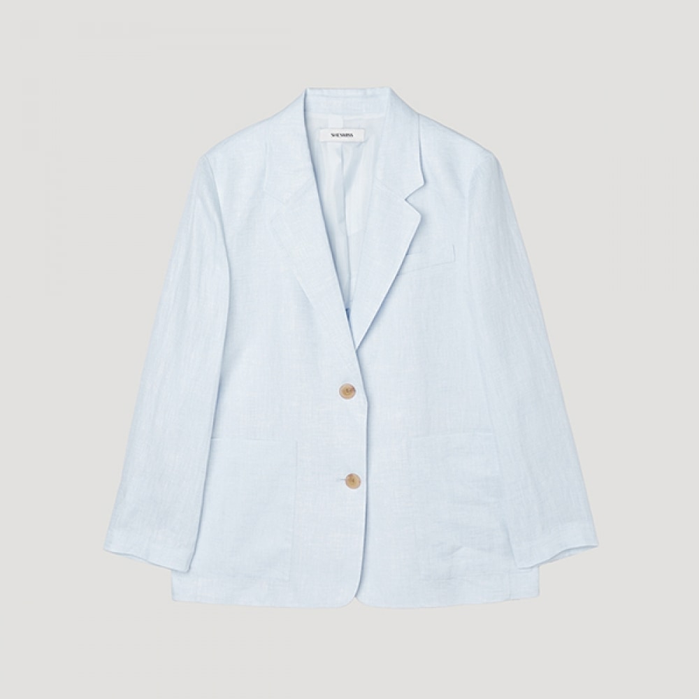 [Shes Miss] リネンメランジツーボタンジャケット_swwjkp21020_LL