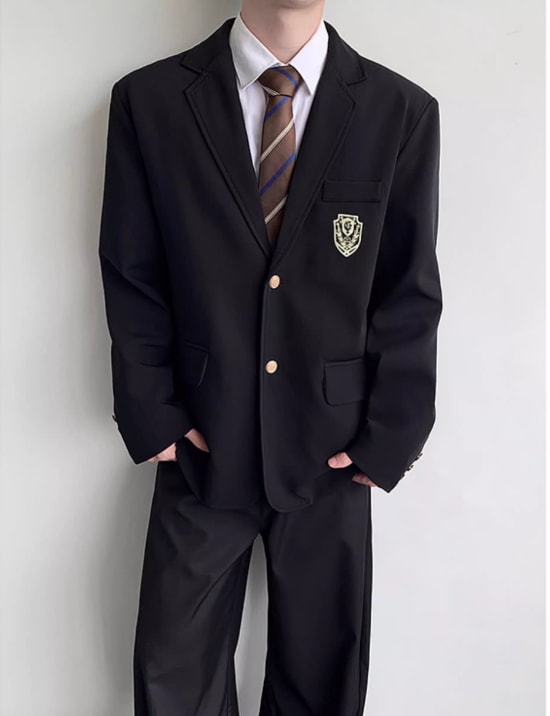 メンズブレザー 長袖 アウター2025春秋新作 韓国 ファッションメンズコートジャケットXF19 2color