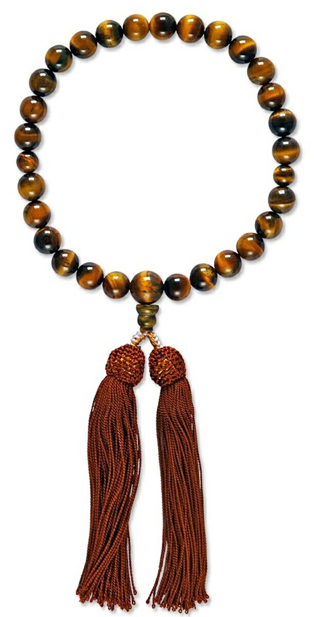 [国際鑑定士による検品済み]数珠 念珠 タイガーアイ （虎目石） 9.5mm-11.0mm パワーストーン 天然宝石 5,742円