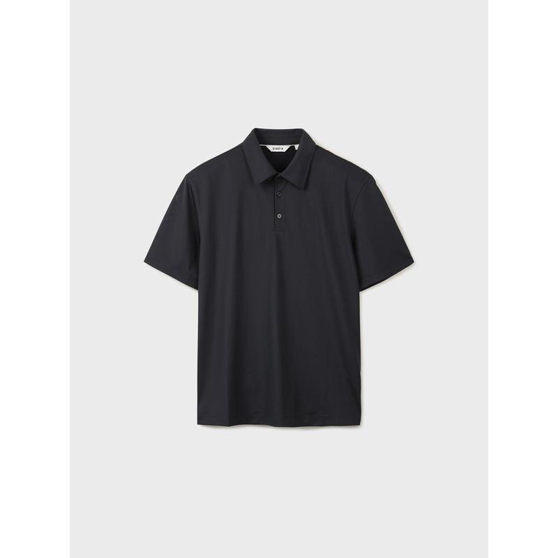 [ヘンダムド] 男性) 組織ボタン半袖TシャツティエリーABG2TT1103BK_HDD