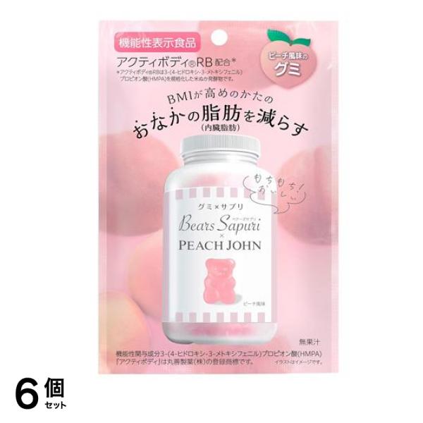グミ×サプリ ベアーズサプリ x PEACH JOHN ピーチ風味 720g (60g×12袋) 6個セット