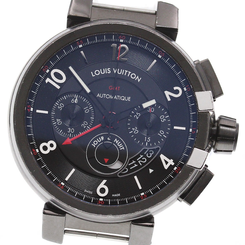 ルイ・ヴィトン LOUIS VUITTON Q10580 タンブールエボリューション GMT クロノグラフ 自動巻き メンズ 箱・保証書付き_843461【中古】 424,200円